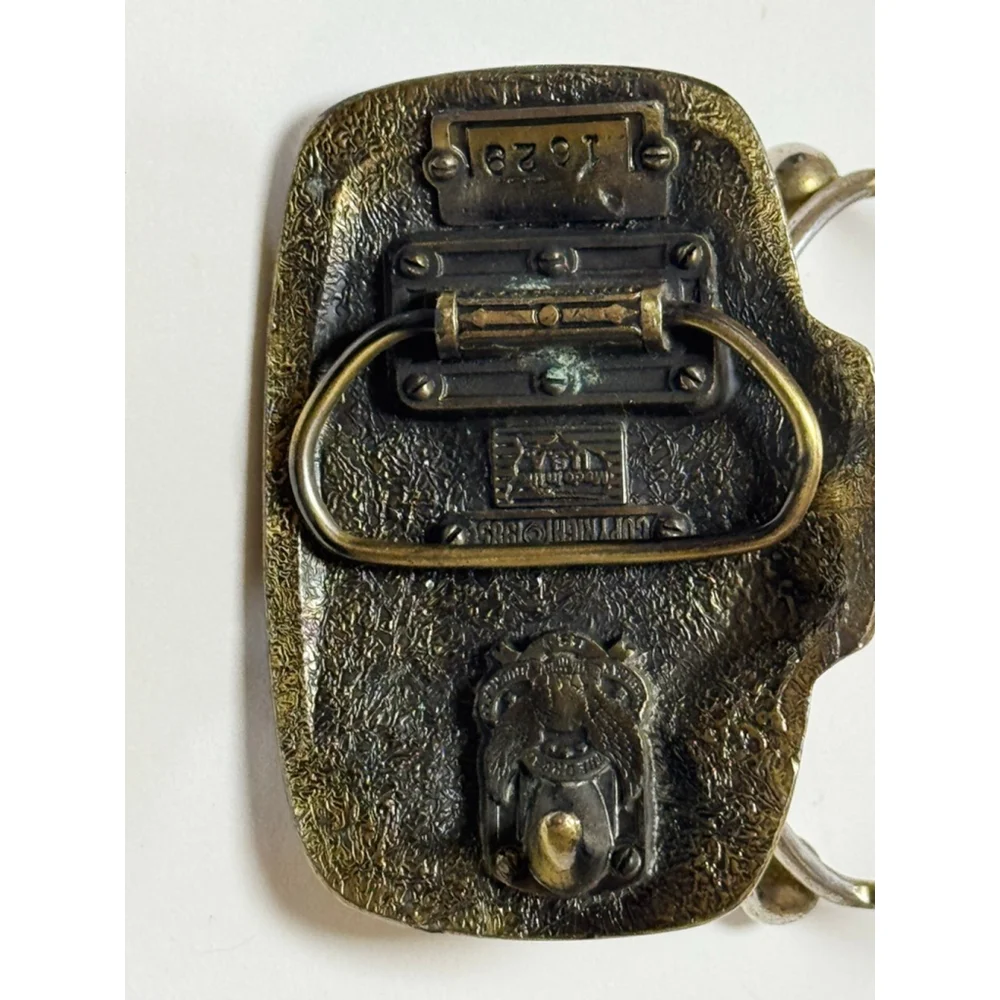 1985 I.B. OF T.C. W. & H. OF A. Teamster Union Brotherhood Horse Belt Buckle